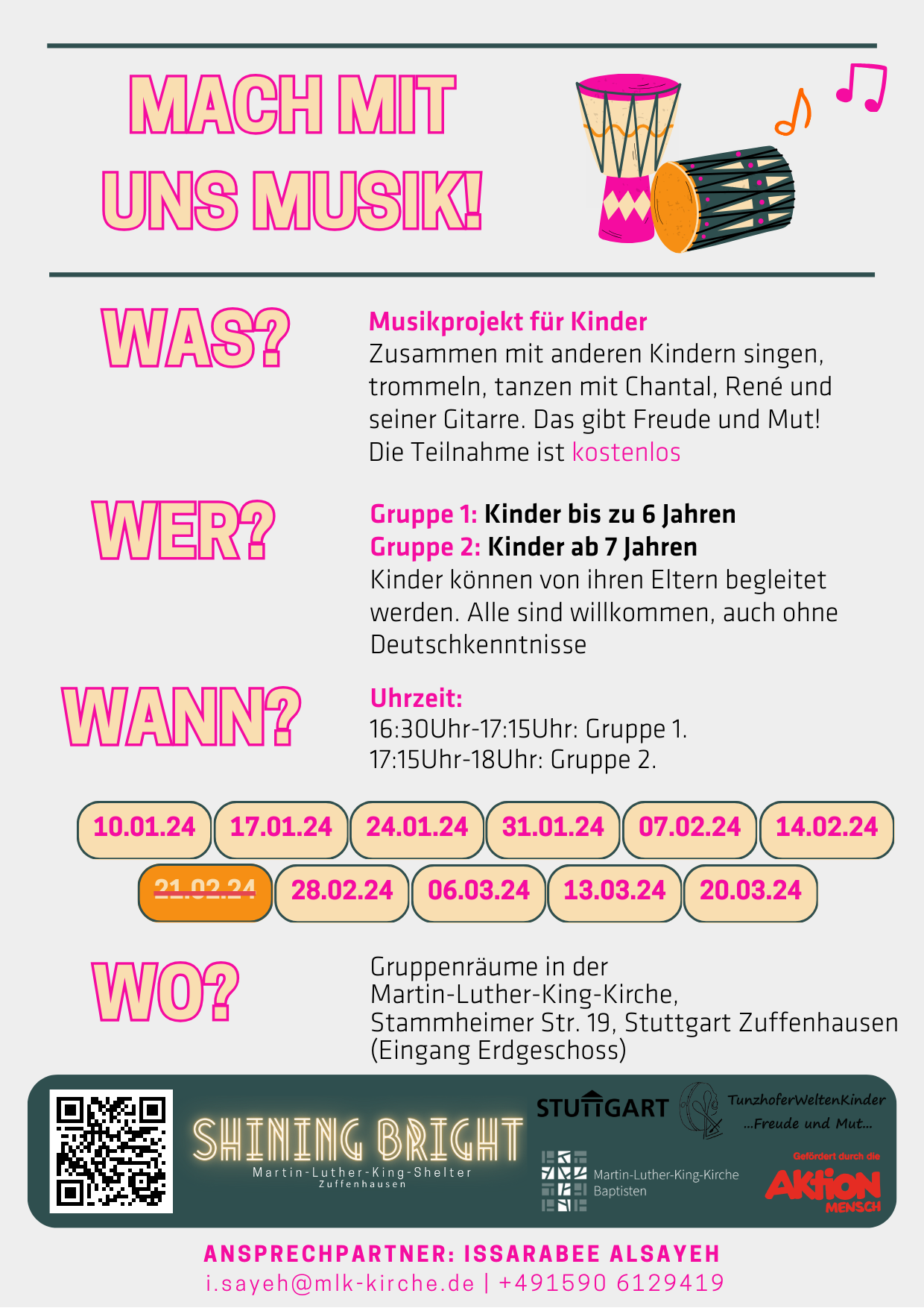 shining bright Flyer Musikworkshop 2 1